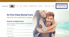 Desktop Screenshot of firstclassdentalcare.com